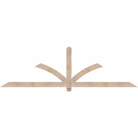 Ekena Millwork Redmond Smooth Timber Gable Bracket, Douglas Fir, 96"W x 28"H x 1 1/2"D x 3 1/2"F, 7/12 Pitch GBW096X28X0204RED00SDF